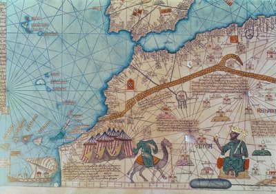 Detail van de Catalaanse Atlas, 1375 door Abraham Cresques